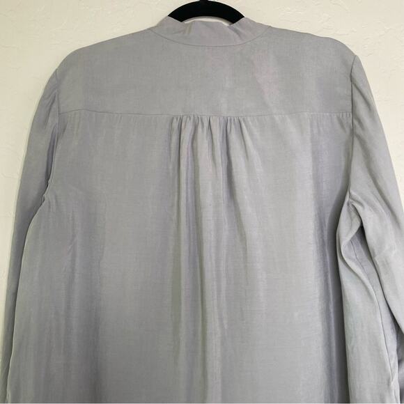 Chico's Gray Soft Button Up Blouse 2 Large - Picture 7 of 10